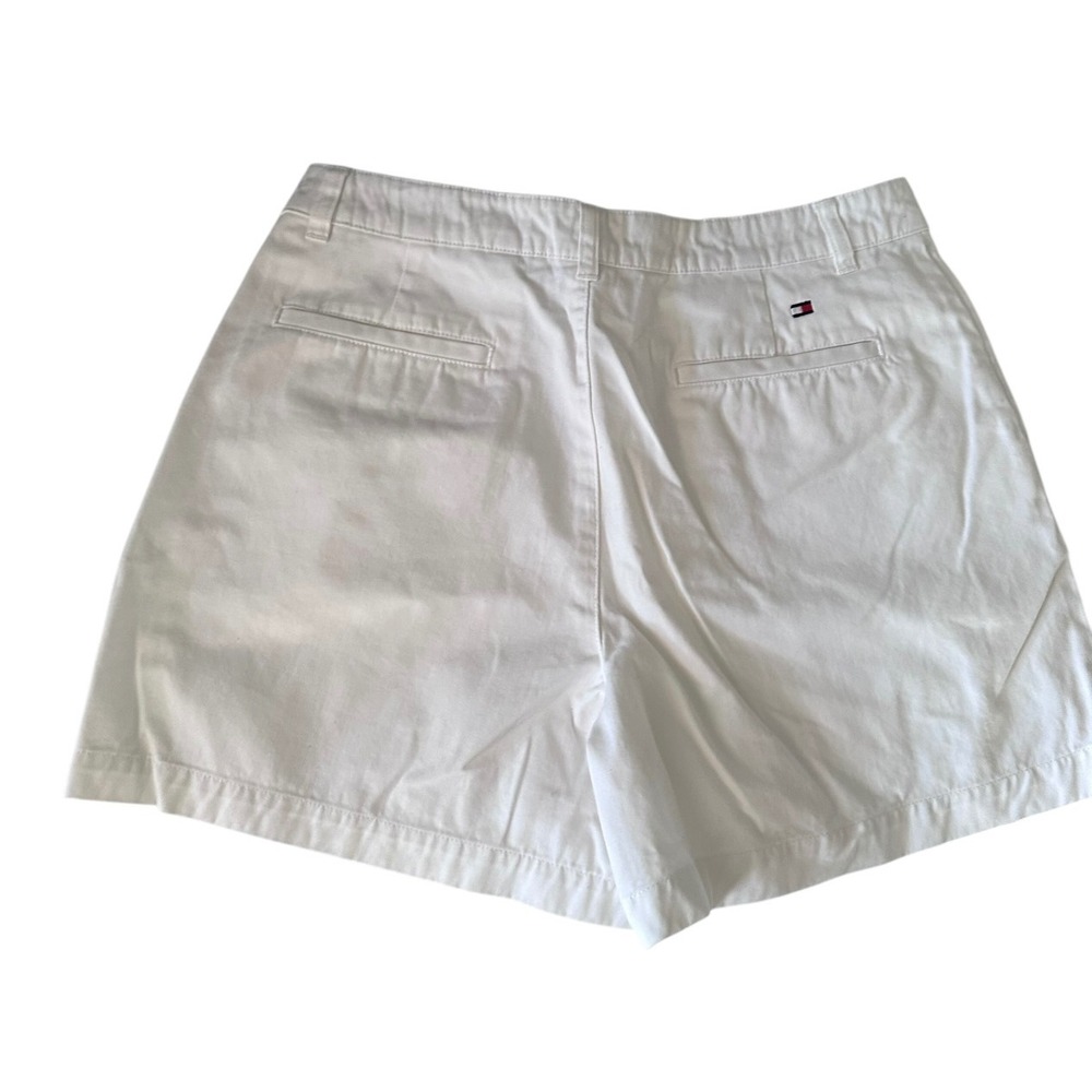 Tommy Hilfiger Womens Chino Shorts Bundle Size 12 Pleated Khaki White Cotton 2Pk - Picture 3 of 10